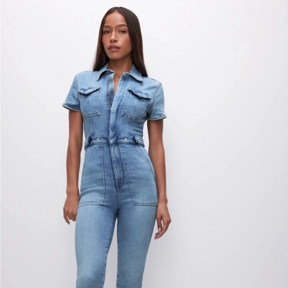 Good American Pants - Good American Denim Jean jumpsuit size small nwt